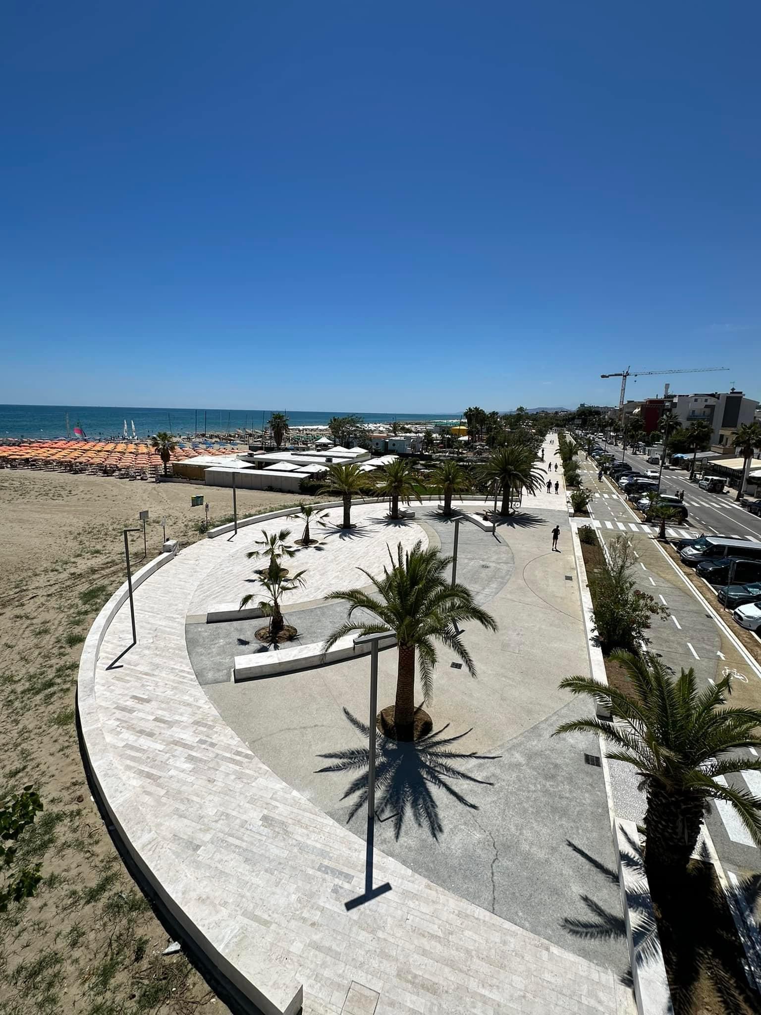 Construction works on Lungomare Marconi in Alba Adriatica
